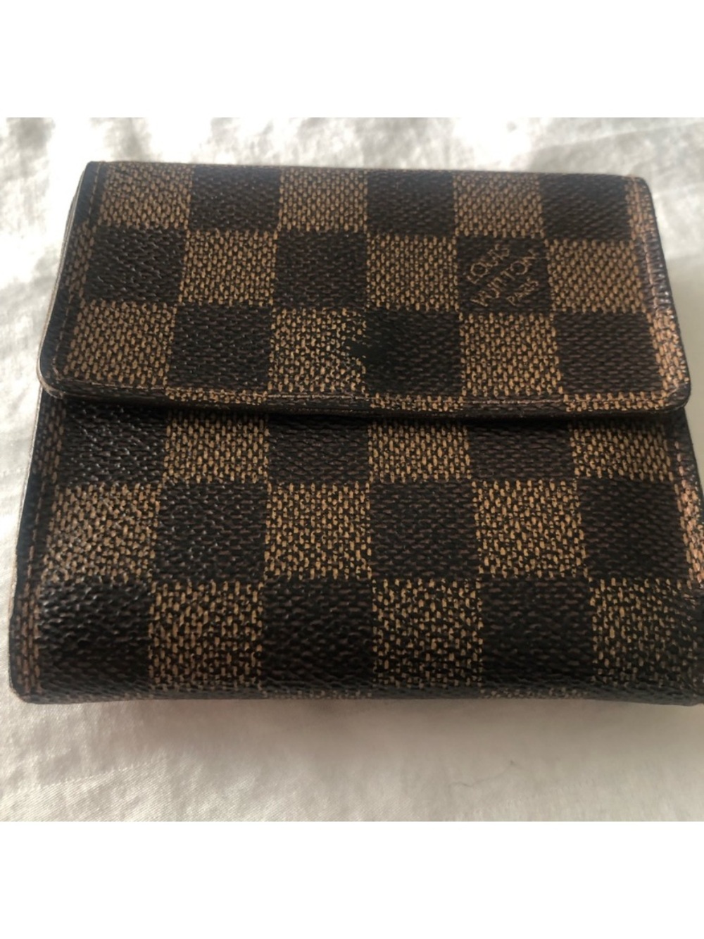 Louis Vuitton Brown Damier Compact Bi-Fold Wallet with Gold Snap - Picture 2 of 12